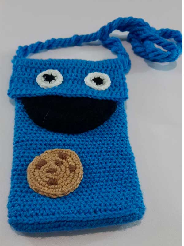 bolso para celular en crochet