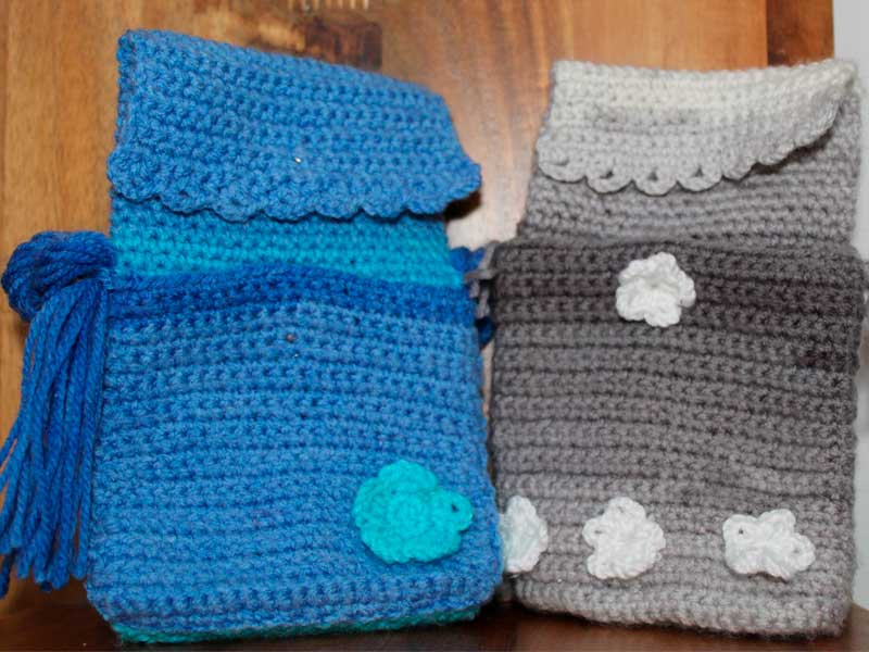 bolso para celular en crochet