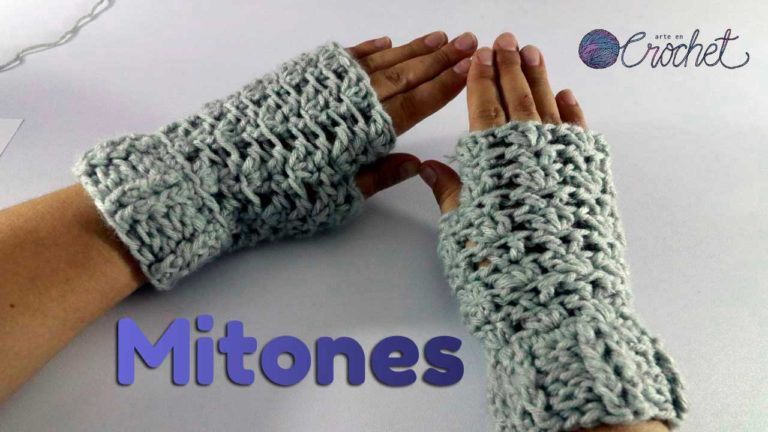 Mitones tejidos a crochet