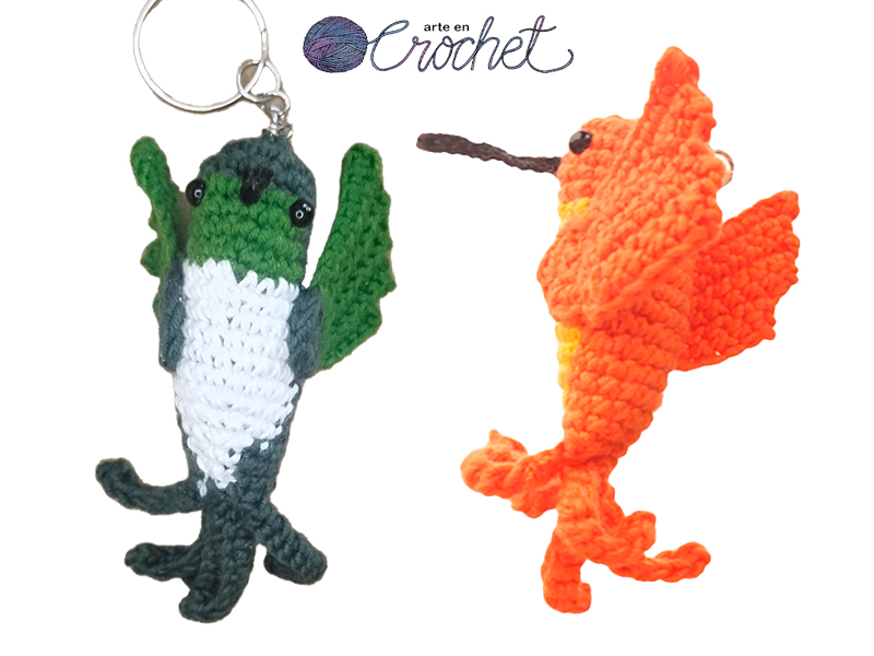 colibrí a crochet amgurumi