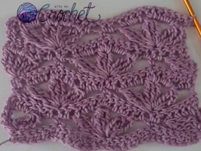 puntada abanico a crochet
