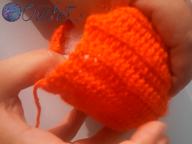 Rellenar calabaza a crochet tejido recto