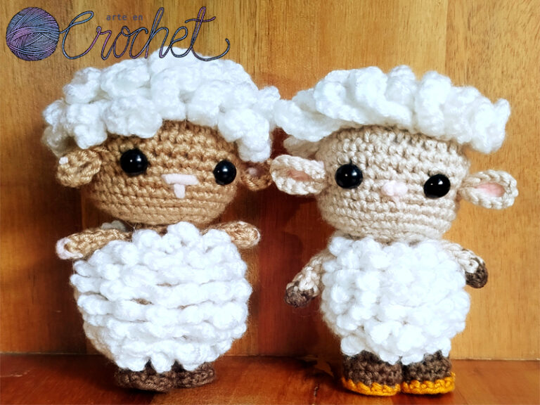 Ovejita amigurumi tejida a crochet paso a paso con lana blanca tutorial fácil