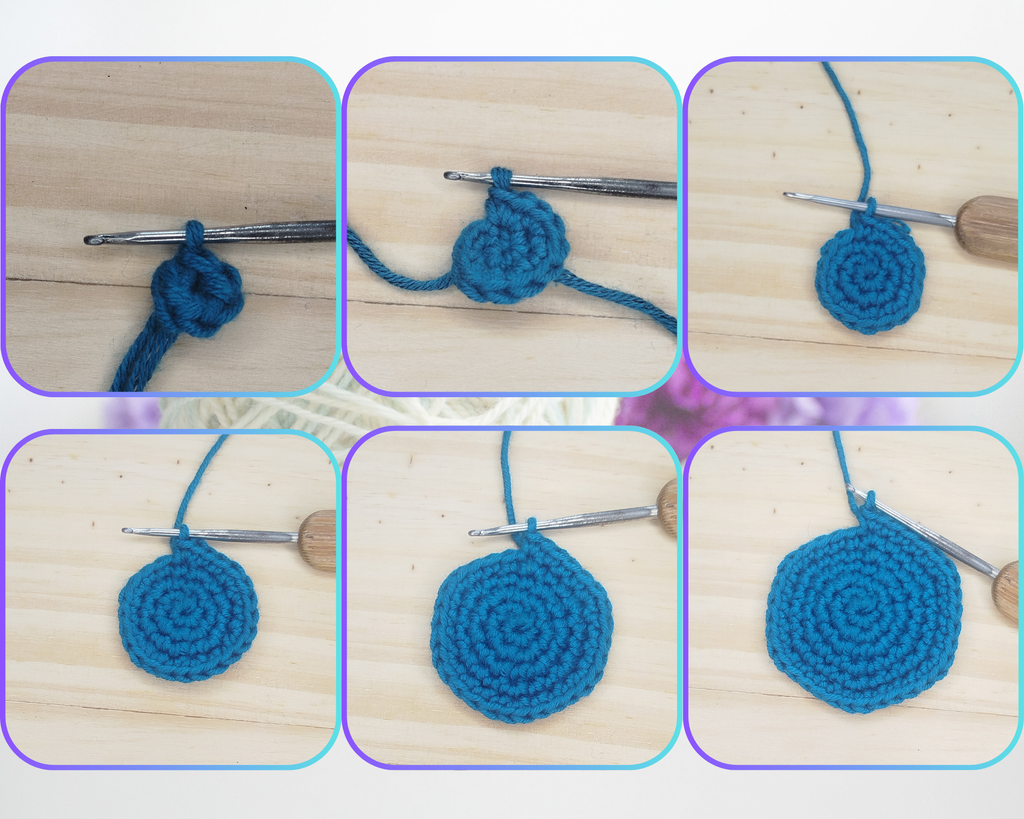 paso a paso circulo a crochet