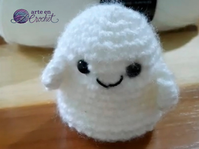 Fantasma a crochet terminado